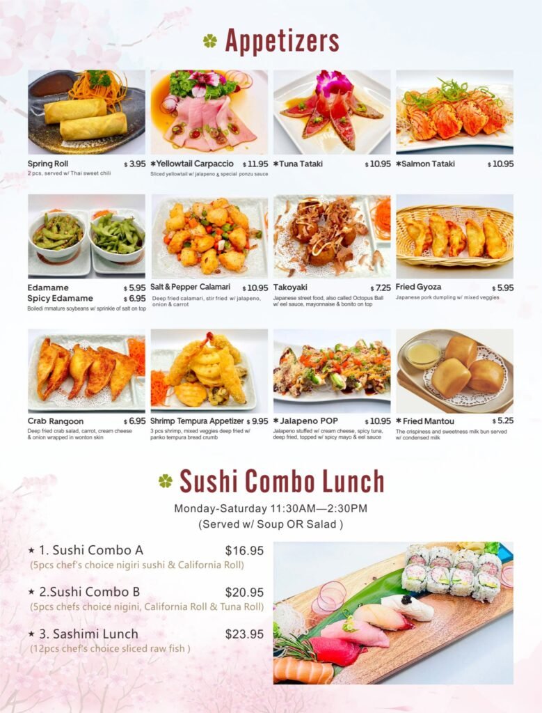 Menu - Osaka Sushi & Steakhouse
