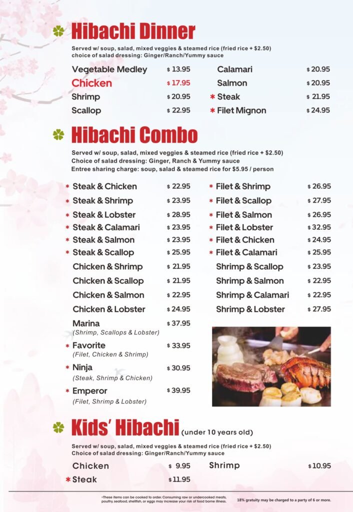 Hibachi Dinner - Osaka Gaffney