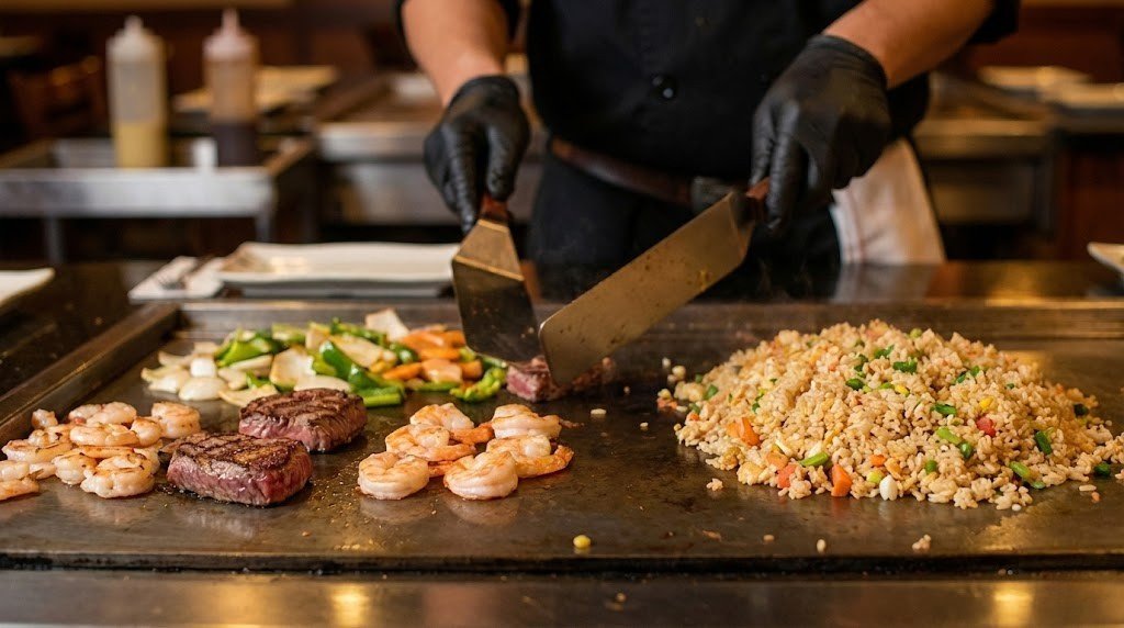 Hibachi Chef Cooking at Osaka Gaffney